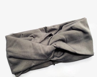 Charcoal Gray Turban Headband
