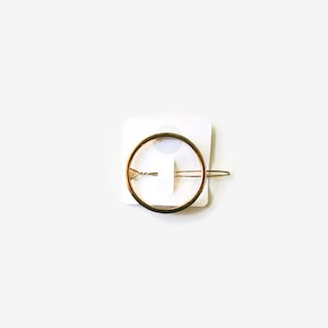 Circle Hair Clip Hair Barrette Gold Hair Barrette Gold Hair Clip Circle Hair Clip Gold Open Circle image 1