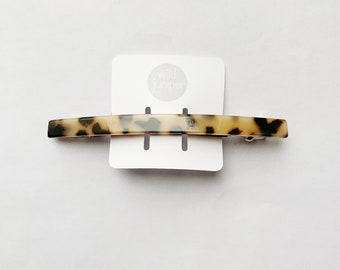 Blonde Tortoise Shell Barrette – Long Gold Hair Clip for Thick or Long Hair
