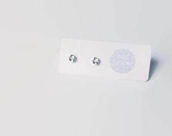 Tiny Silver Knot Stud Earrings | Minimalist Silver Earrings | Dainty Everyday Jewelry | Hypoallergenic Knot Earrings for Women