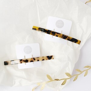 Blonde Tortoise Shell Barrette Tortoise Shell Hair Clip Long Hair Barrette Long Blonde Tortoise Shell Barrette image 2