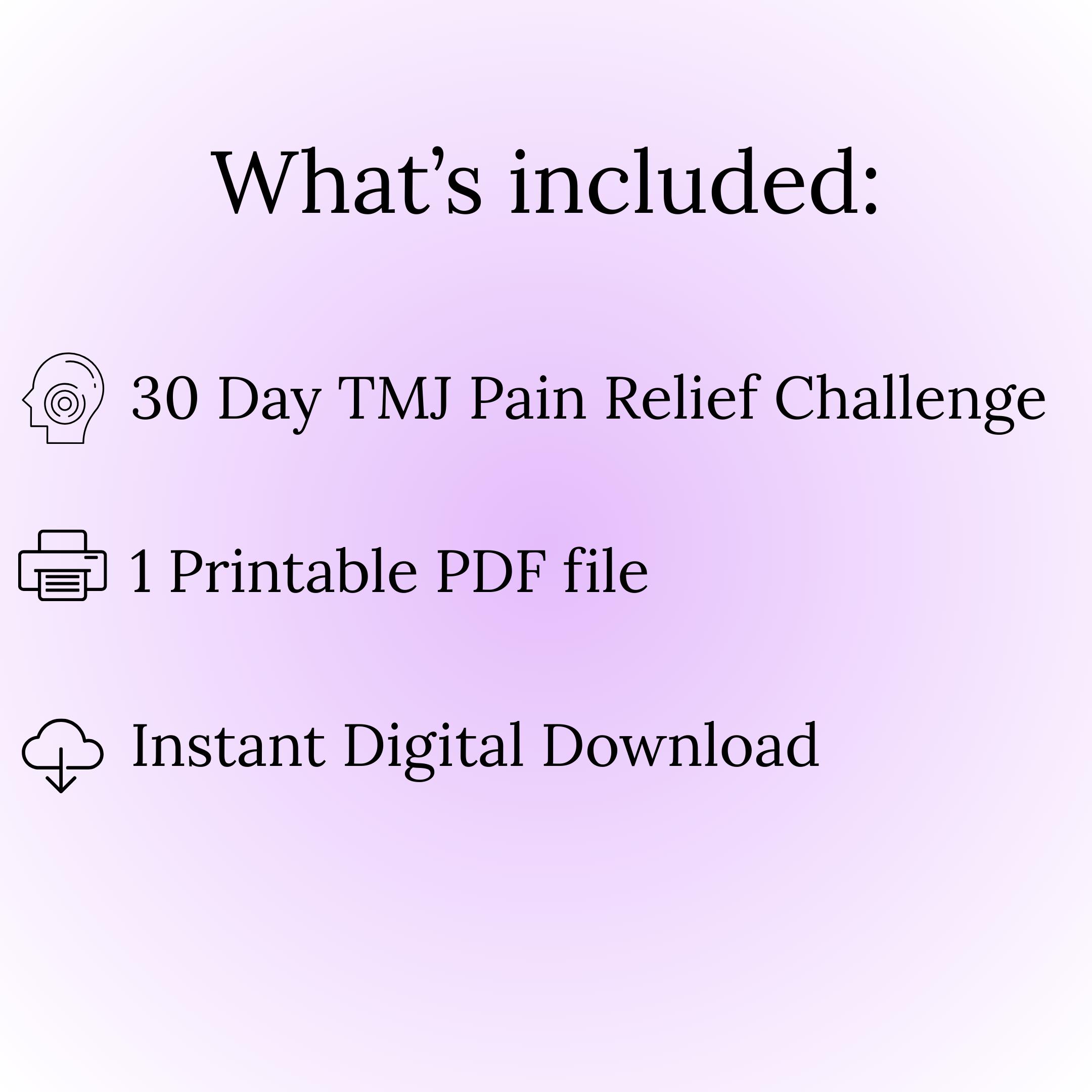 Printable Tmj Ruler TMJ Pain Relief Exercises PDF | Printable 30 Day Challenge | Mobility ...