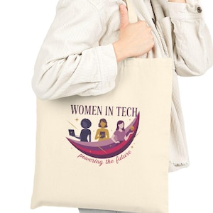 Frauen in Tech Tragetasche, lila Stem Buchtasche