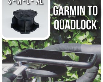 Garmin to Quad Lock Adapter | Put your QL case on a Garmin bike mount | Sizes: S/M/L/XL
