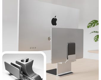 Houder voor MacBook en harde schijf (modulair) | Apple Studio Display / Studio Display XDR / Pro Display XDR | Doorvoergat voor kabelgeleiding