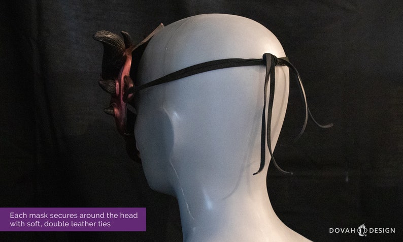 Handgjord drakemask i harts, Halloweenkostym "Masquerade" — Olika leveransklara modeller bild 8