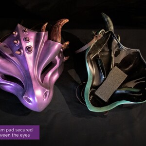 Handgjord drakemask i harts, Halloweenkostym "Masquerade" — Olika leveransklara modeller bild 9