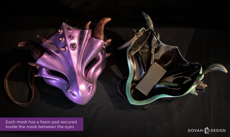 Handgjord drakemask i harts, Halloweenkostym "Masquerade" — Olika leveransklara modeller bild 9