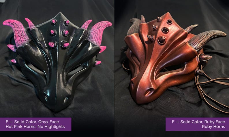 Handgjord drakemask i harts, Halloweenkostym "Masquerade" — Olika leveransklara modeller bild 5