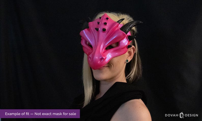 Handgjord drakemask i harts, Halloweenkostym "Masquerade" — Olika leveransklara modeller bild 7