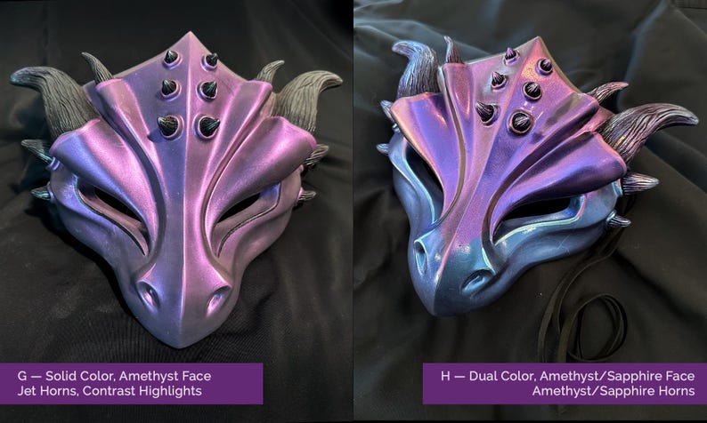 Handgjord drakemask i harts, Halloweenkostym "Masquerade" — Olika leveransklara modeller bild 6