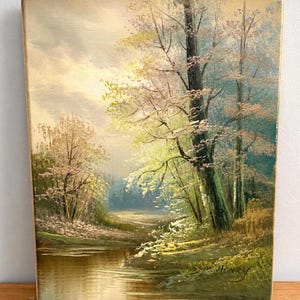 Vintage Signed Forest Oil Paintings - Etsy