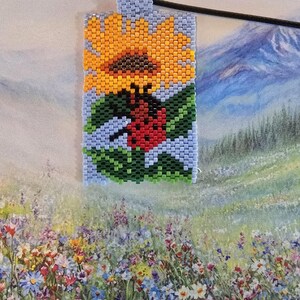 Ladybug and Sunflower Pendant/Earrings Pattern PDF Download