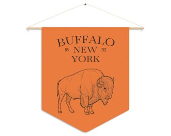Bandeira de parede do Buffalo Bison, Nova Iorque | Estandarte, Orgulho da Cidade