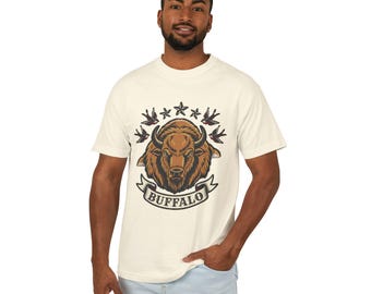 Buffalo Head Emblem T-Shirt | Vintage Bison Crest Tee