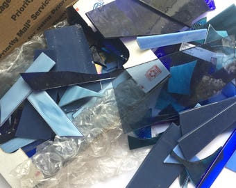 Stained Glass Scrap, Blue Mix, 3+Pounds, Best Price on Etsy!