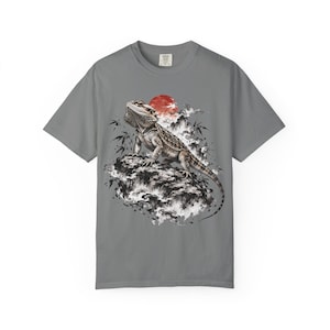 Bearded Dragon T-Shirt | Japanese Sumi-e Reptile Tee | Comfort Colors 1717 | Lizard Lover Gift image 6