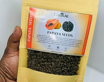 Dried Papaya Seeds | Natural Digestive Support, Superfood Spice (Vegan, Gluten-Free)