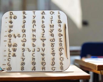 Cherokee Syllabary Tracing Board | Cherokee Writing Practice | Indigenous Learning Tool
