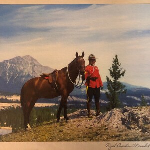 1940s Royal Canadian Mountain Police Print