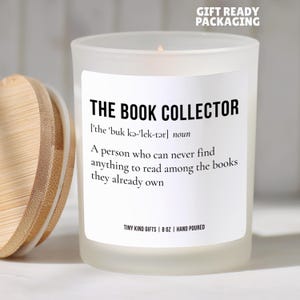 Book Collector Candle Funny Book Lover Gift Bookworm Candle Reading Candle Gift Bookish Gift Avid Reader Candle BookTok Gift Bookish Candle
