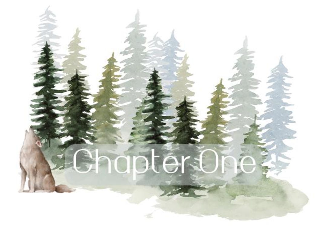 Wolf Chapter Header PNG Chapter Header--forest W/ Howling Wolf (1-40) - Etsy