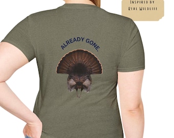 Already Gone Turkey Illustration T-Shirt | Small Front Logo, Large Back Graphic