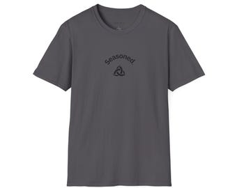 Seasoned with Triskelion T-Shirt | Minimal Celtic Knot Tee