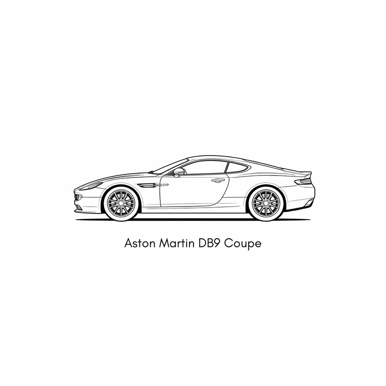 Aston Martin DB9 Coupe Digital Print - Etsy