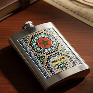 Brand new 4 oz stainless steel alcohol flask in box