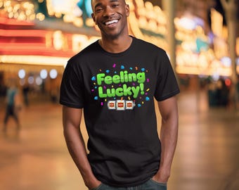 Feeling Lucky Jackpot Reel T-Shirt | Casino Slot Machine Graphic Tee
