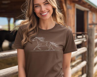 Galloping‑Line Art | running horse illustration, equine motion drawing, minimalist gallop design