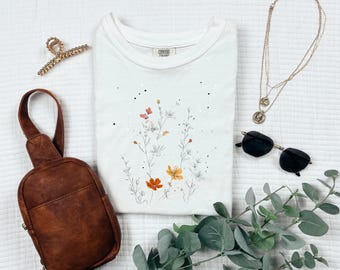Plants‑Wallpaper‑Flower1 | floral constellation design, botanical stars pattern, nature line illustration