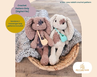 Modèle au crochet Mr. Thistle - Lapin Lovey - Fichier PDF - Coutures basses - Pâques - Printemps - Chambre de bébé des bois