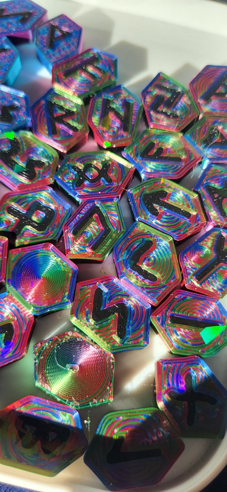 Hexagon Rune Norse Runes, Divination Set, 3D Printed, Made to Order - Etsy Canada