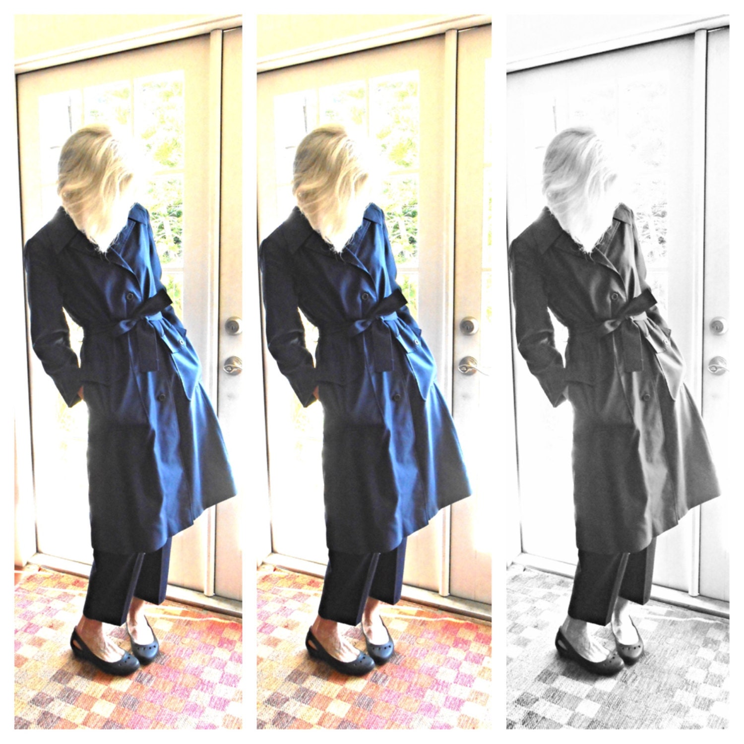 Vintage Alligator raincoat navy classic 1960's trench coat Etsy