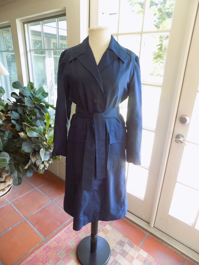 Vintage Alligator raincoat navy classic 1960's trench coat Etsy