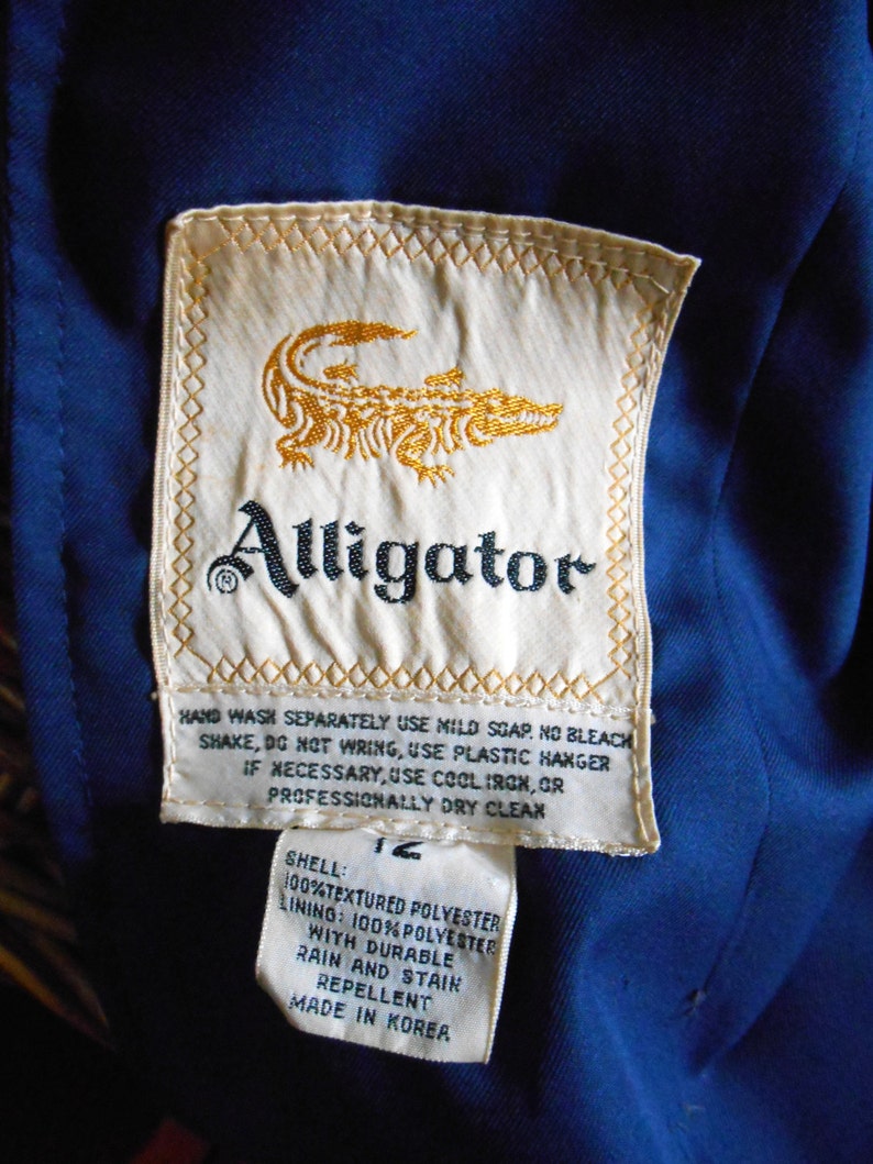 Vintage Alligator raincoat navy classic 1960's trench coat Etsy