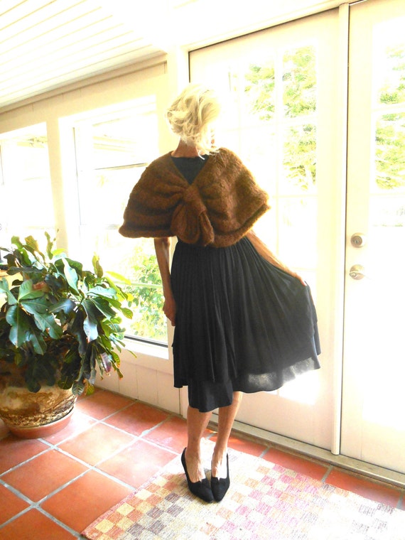 Vintage stole evening cape opera cape wrap capelet