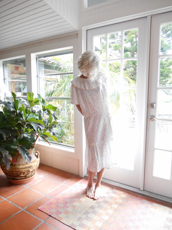 Vintage day dress 1930's, 1940's cotton mini print