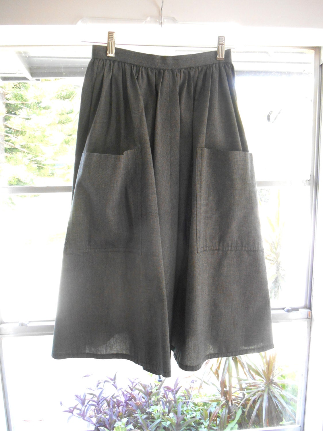 Vintage Japanese dirndl skirt 1960's check preppy full | Etsy