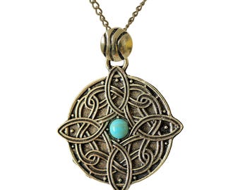 Amulet of Mara Necklace Elder Scrolls V, Pendant for Gamer - Jewelry Gift, Long Chain Zinc Alloy Cosplay Accessory