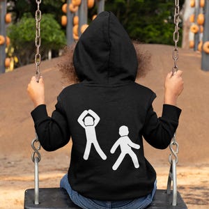 RC Monogram Hoodie | Kids Hoodie with Play Stick Figure Back Design