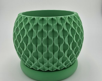 3D Printed Modern Planter with Drainage Tray