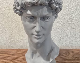 David Head Pedestal Planter | Classical Sculpture Plant Pot | Modern Home Decor | Culture Gift