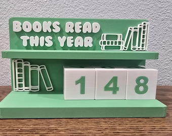 Customizable color reading counter for book lovers, gift for all ages, track books finished