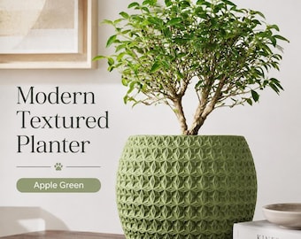 3D-Printed Plant Pot, Textured Indoor Decor