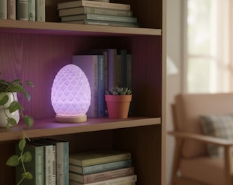 Dragon Egg Lamp, PLA Silk LED Night Light with Remote