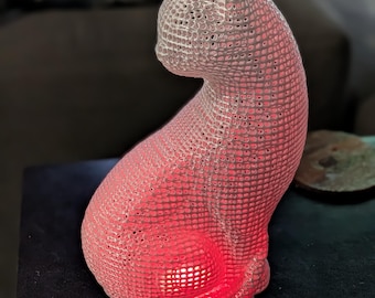 Cat Night Light, Soft Glow Decor, Whimsical Animal Table Lamp for Kids & Pet Lovers