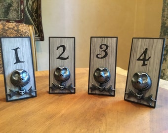 Inspired by Disney’s Nightmare Before Christmas. Party Table Numbers Signs